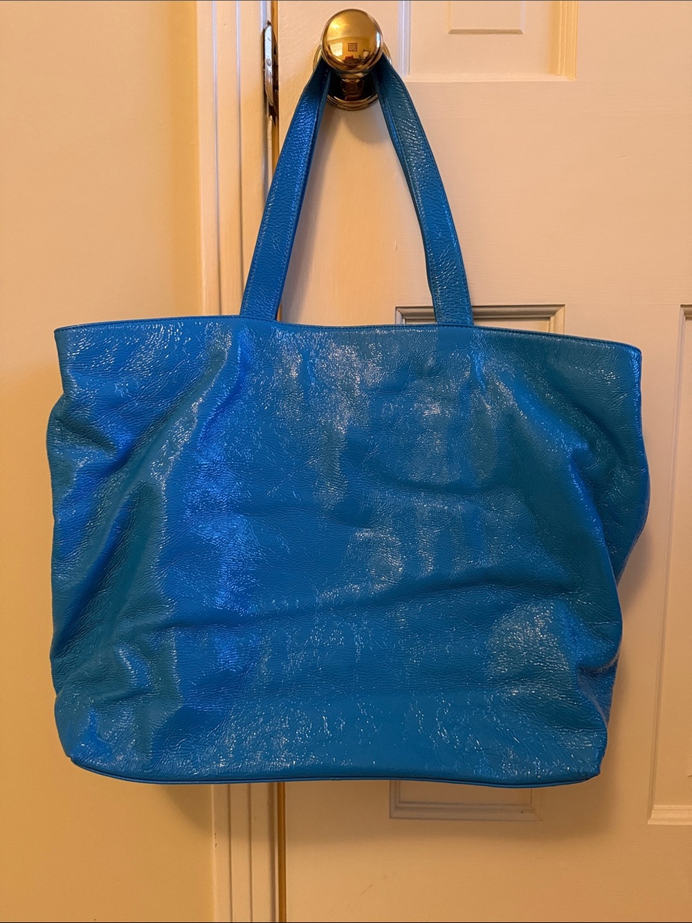 Hobo Blue Leather Tote Bag - Classic Everyday Carry